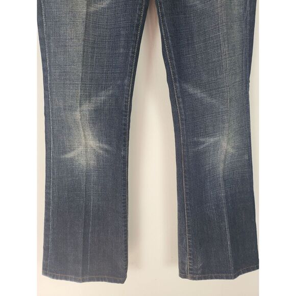 7 For All Mankind Jeans 26 Womens Straight Leg Mid Rise Medium Wash Bottoms - Picture 3 of 6